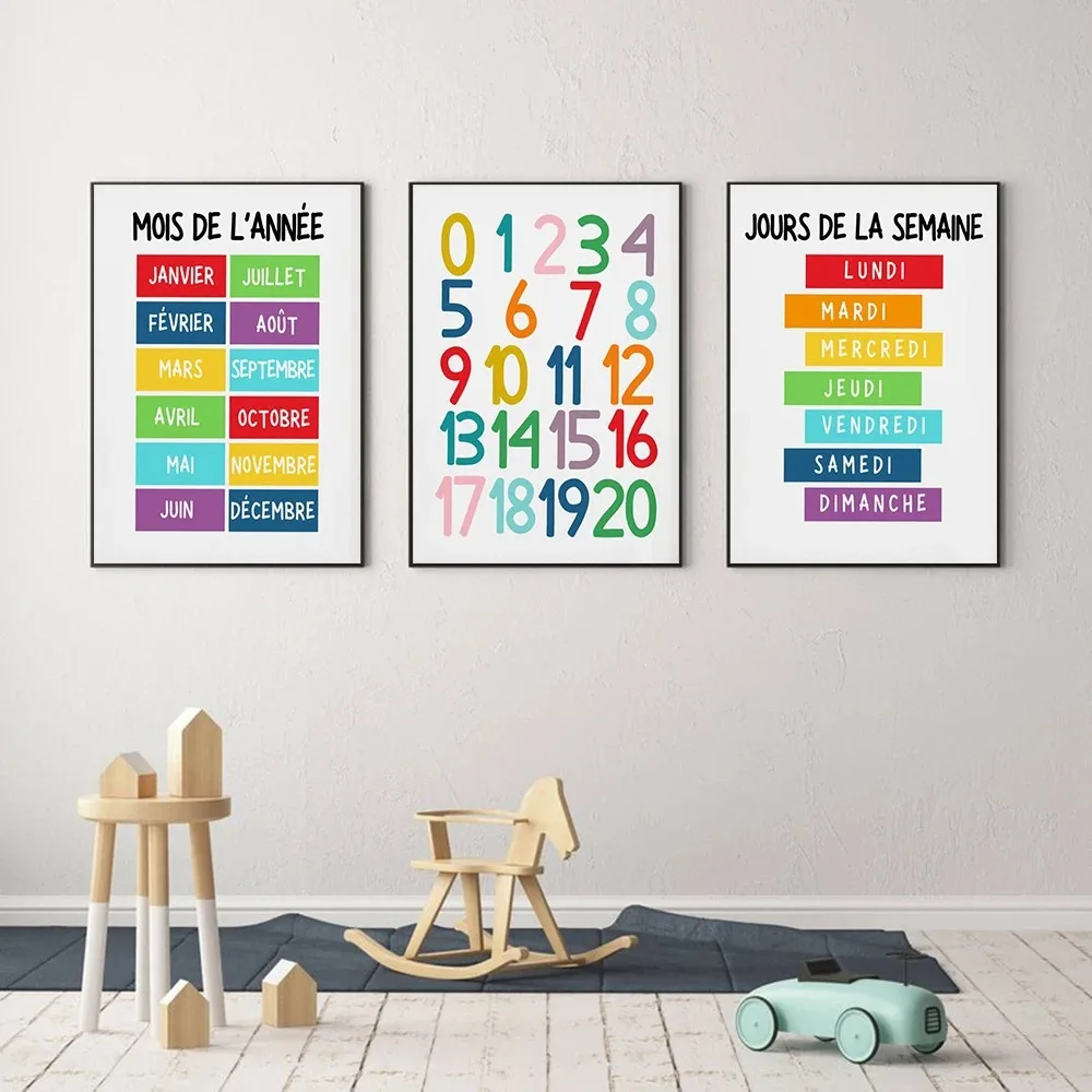 Kids Education Number - 1PC Pôster Educativo de Alfabeto e