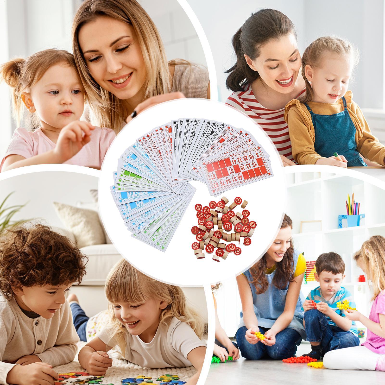 Kids Education Group - Jogo de bingo de madeira engraçado