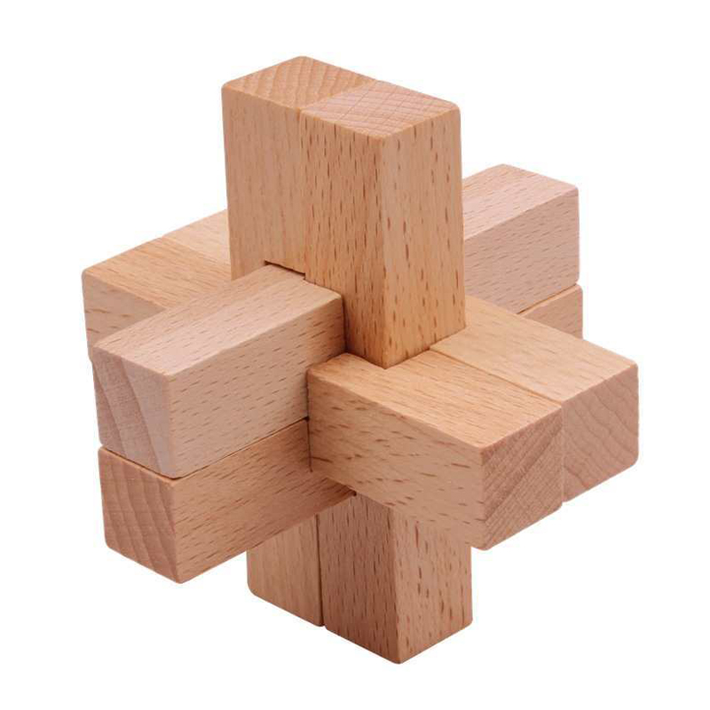 Kids Education Fun - Quebra-cabeça Luban de madeira para adultos