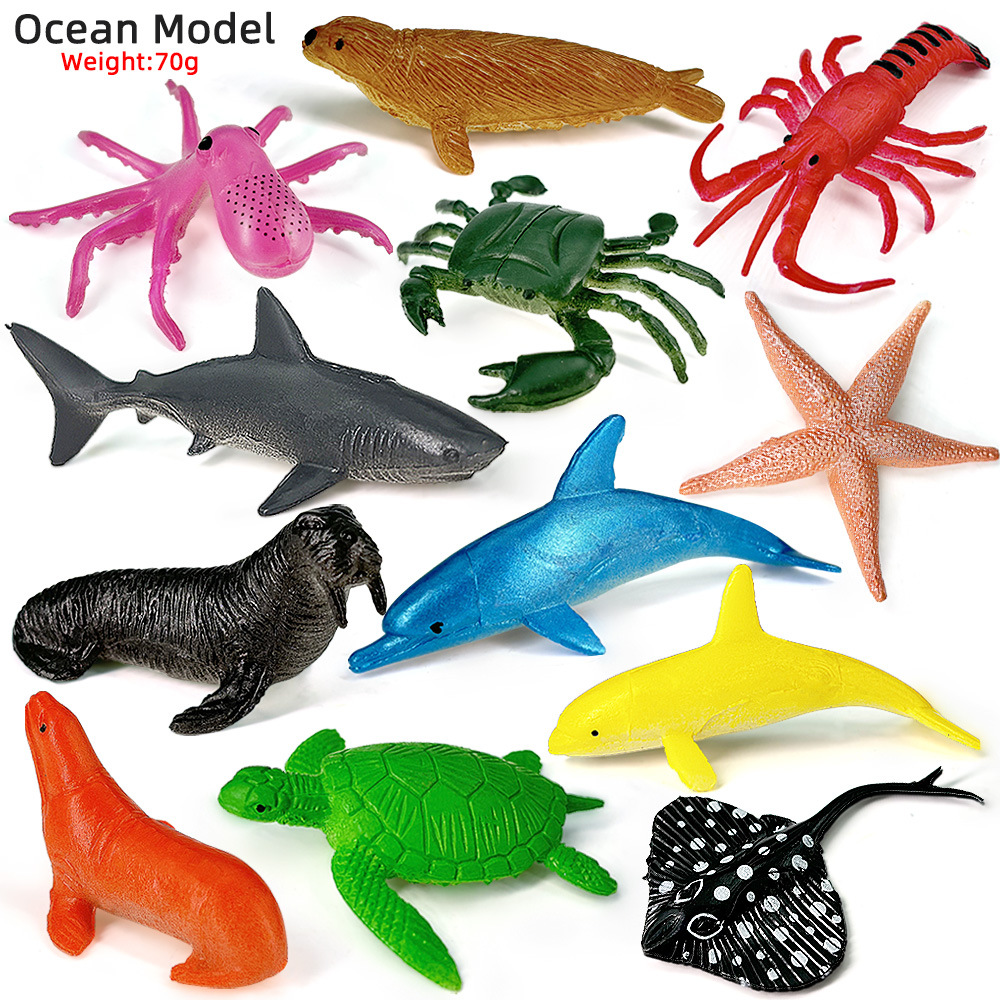 Kids Education Material - 12 pçs oceano vida marinha conjunto