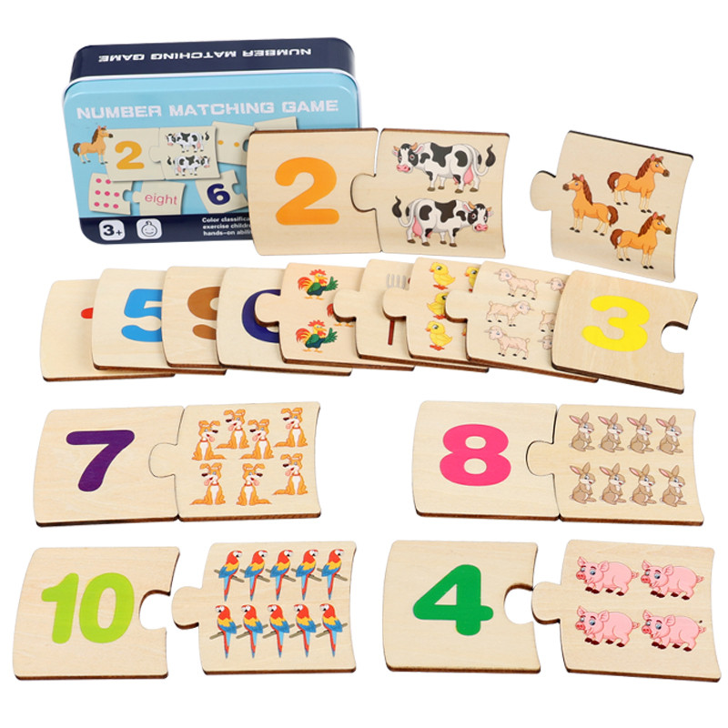 Kids Education Material - Crianças caixa de ferro número iluminação