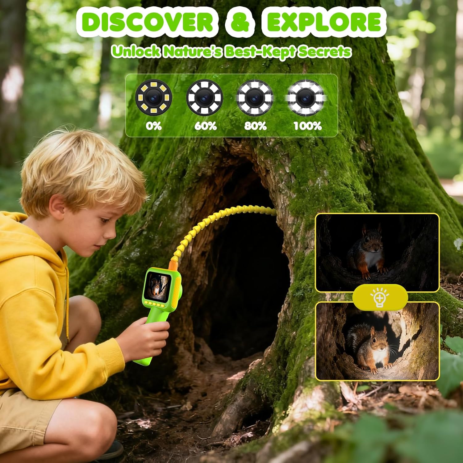 Kids Education Kit - Endoscópio para Crianças, Câmera Boroscópica com