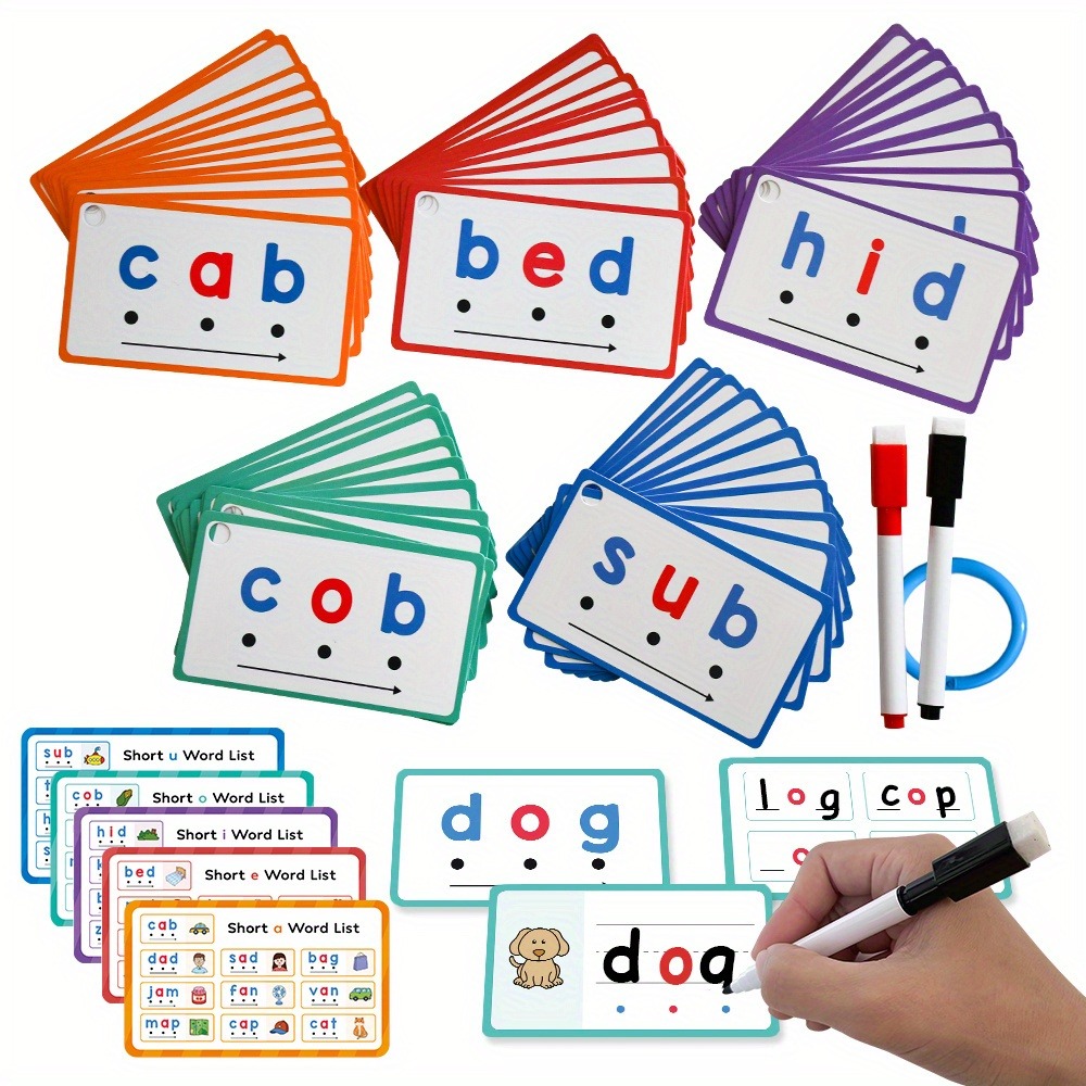 Sight Word Game - Cartões flash de escrita apagável a