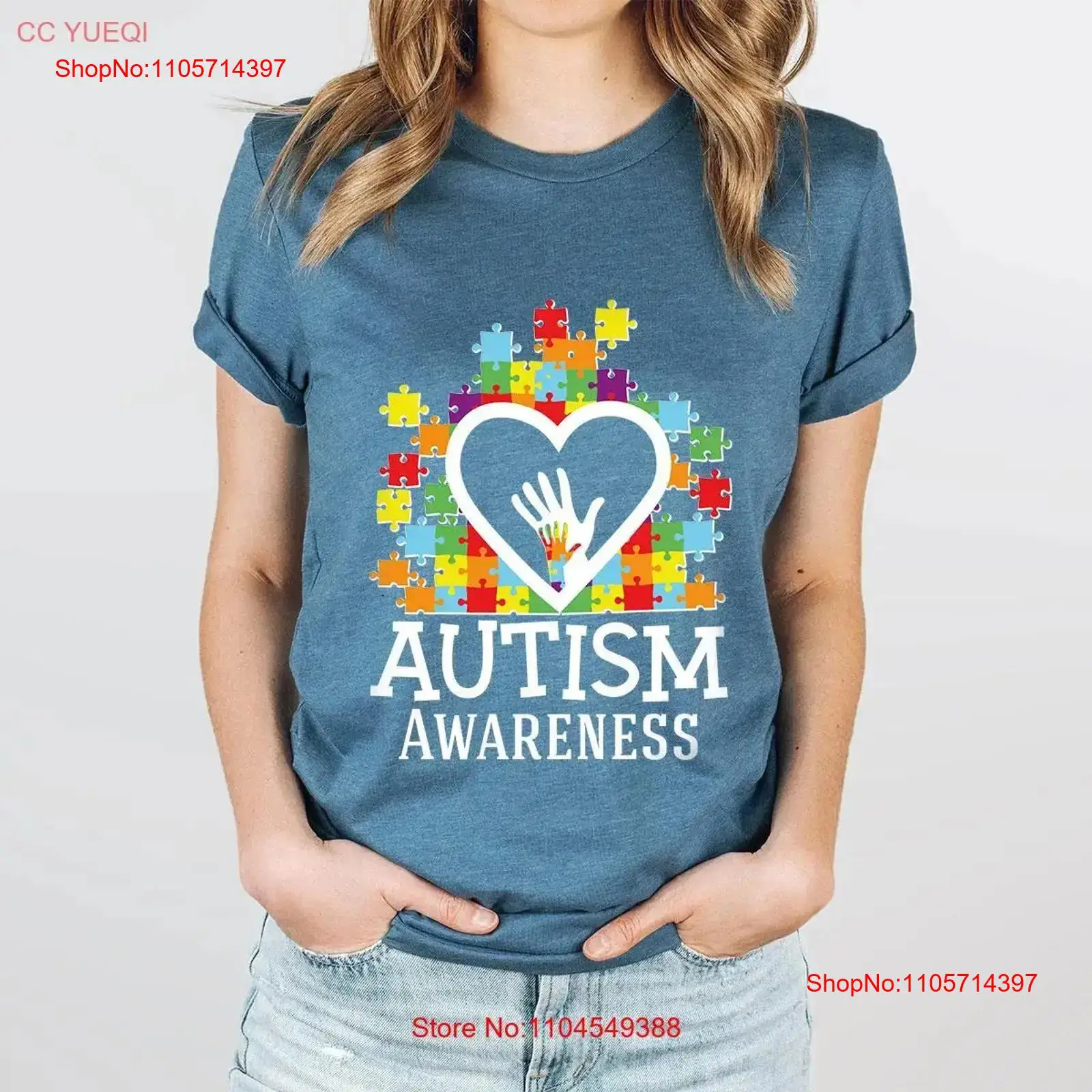 Kids Education Group - Camiseta de Conscientização sobre Autismo, Quebra-Cabeça