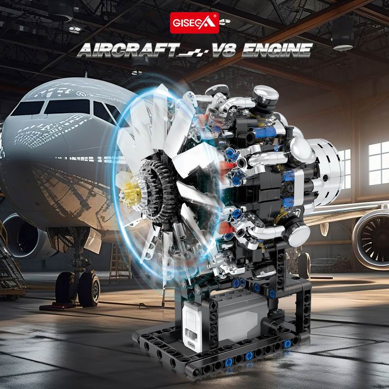 G8910 Motor V8 de Aviação 558  - Kids Education Kit avaliação e preço