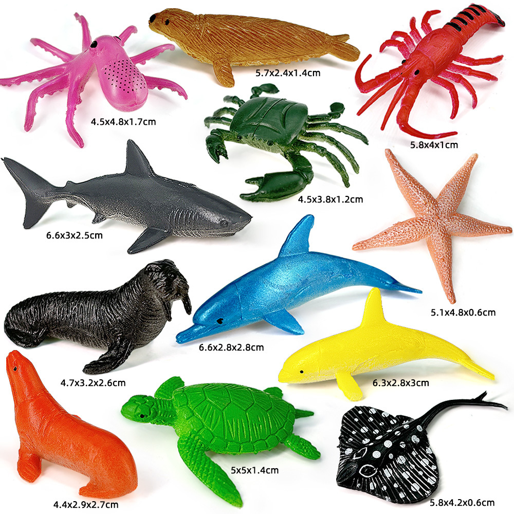 12 pçs oceano vida marinha con - Kids Education Material avaliação e preço