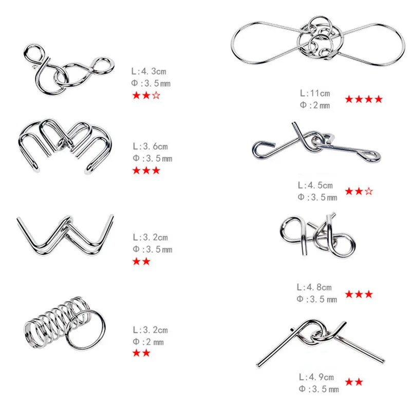 8 pçs/set metal montessori fio - Kids Education Material avaliação e preço