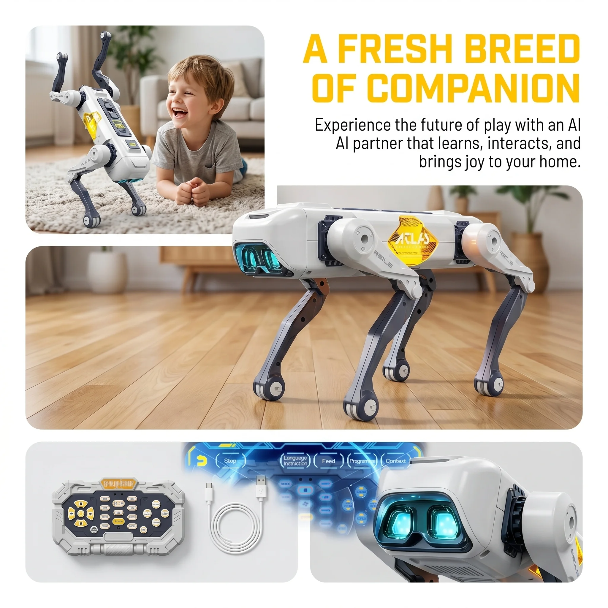 Cão Robô Inteligente com IA, C - Kids Education Gift avaliação e preço